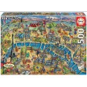 Puzzle Educa Mapa de París 500 piezas
